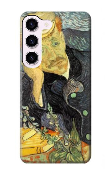 W0212 Van Gogh Portrait of Dr. Gachet Hülle Schutzhülle Taschen und Leder Flip für Samsung Galaxy S23