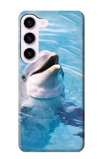 W1291 Dolphin Hülle Schutzhülle Taschen und Leder Flip für Samsung Galaxy S23