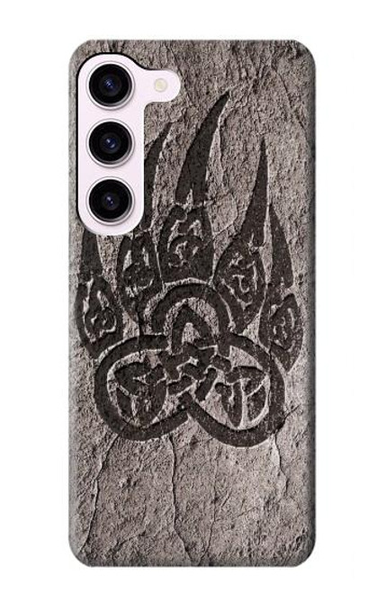 W3832 Viking Norse Bear Paw Berserkers Rock Hülle Schutzhülle Taschen und Leder Flip für Samsung Galaxy S23