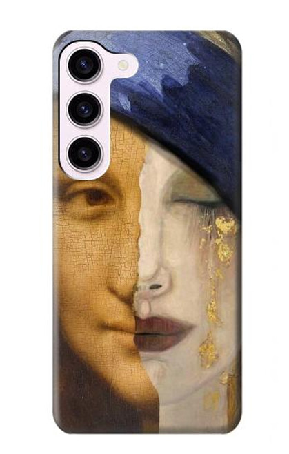 W3853 Mona Lisa Gustav Klimt Vermeer Hülle Schutzhülle Taschen und Leder Flip für Samsung Galaxy S23