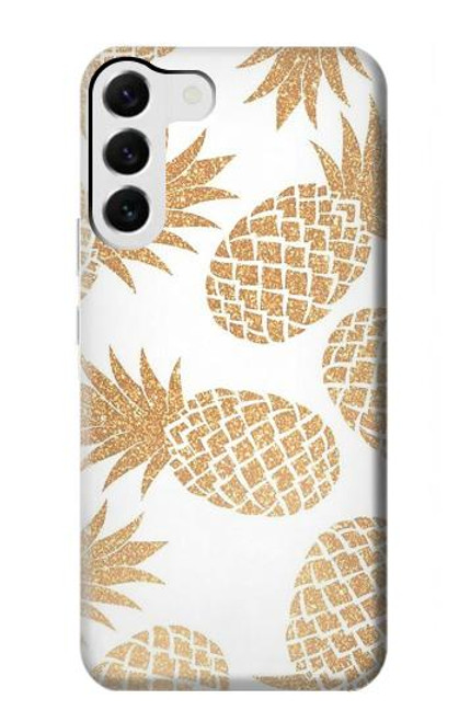 W3718 Seamless Pineapple Hülle Schutzhülle Taschen und Leder Flip für Samsung Galaxy S23 Plus