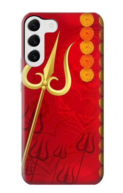 W3788 Shiv Trishul Hülle Schutzhülle Taschen und Leder Flip für Samsung Galaxy S23 Plus