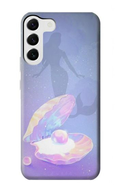 W3823 Beauty Pearl Mermaid Hülle Schutzhülle Taschen und Leder Flip für Samsung Galaxy S23 Plus