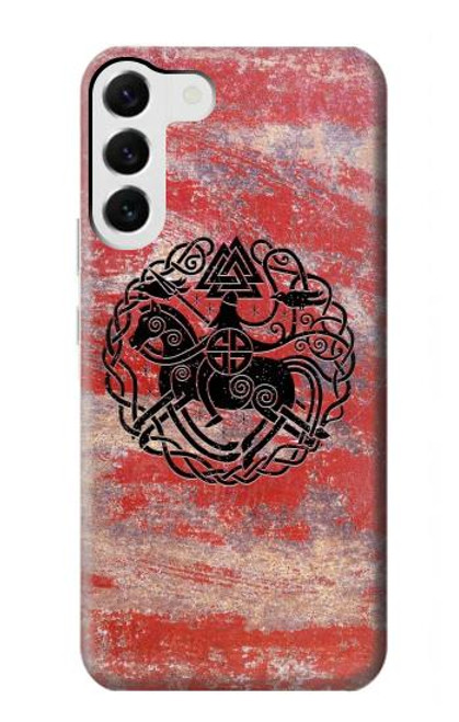 W3831 Viking Norse Ancient Symbol Hülle Schutzhülle Taschen und Leder Flip für Samsung Galaxy S23 Plus