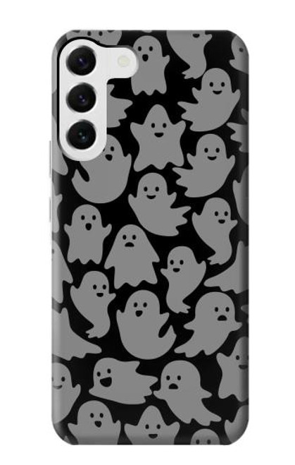 W3835 Cute Ghost Pattern Hülle Schutzhülle Taschen und Leder Flip für Samsung Galaxy S23 Plus