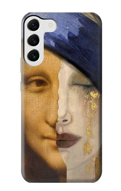 W3853 Mona Lisa Gustav Klimt Vermeer Hülle Schutzhülle Taschen und Leder Flip für Samsung Galaxy S23 Plus