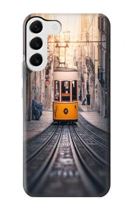 W3867 Trams in Lisbon Hülle Schutzhülle Taschen und Leder Flip für Samsung Galaxy S23 Plus