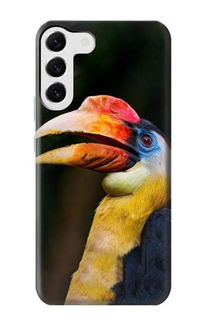 W3876 Colorful Hornbill Hülle Schutzhülle Taschen und Leder Flip für Samsung Galaxy S23 Plus