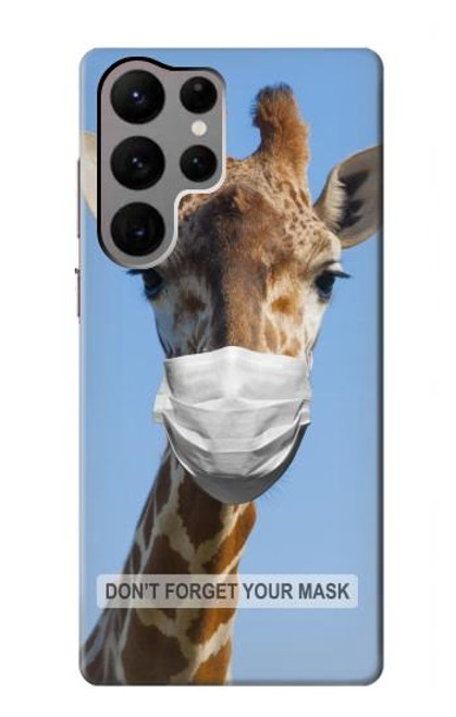 W3806 Funny Giraffe Hülle Schutzhülle Taschen und Leder Flip für Samsung Galaxy S23 Ultra