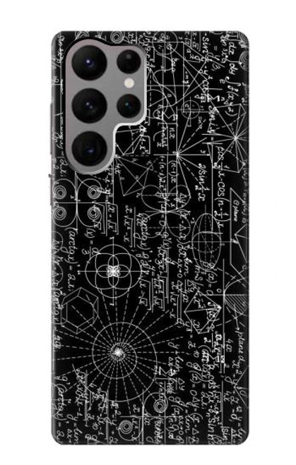 W3808 Mathematics Blackboard Hülle Schutzhülle Taschen und Leder Flip für Samsung Galaxy S23 Ultra