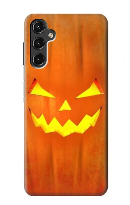 W3828 Pumpkin Halloween Hülle Schutzhülle Taschen und Leder Flip für Samsung Galaxy A14 5G
