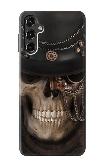 W3852 Steampunk Skull Hülle Schutzhülle Taschen und Leder Flip für Samsung Galaxy A14 5G