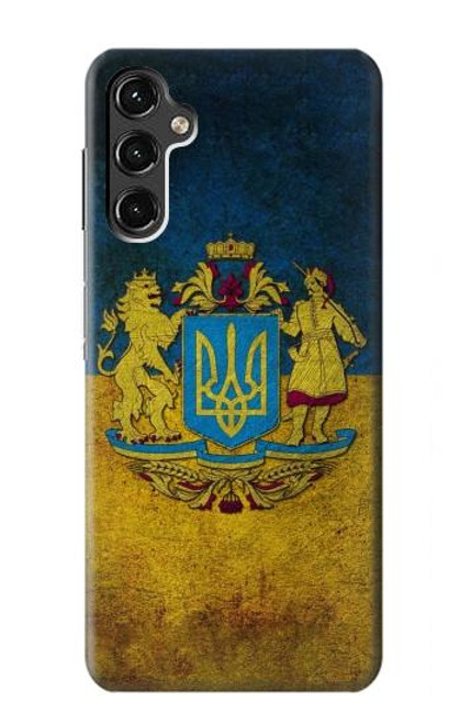 W3858 Ukraine Vintage Flag Hülle Schutzhülle Taschen und Leder Flip für Samsung Galaxy A14 5G