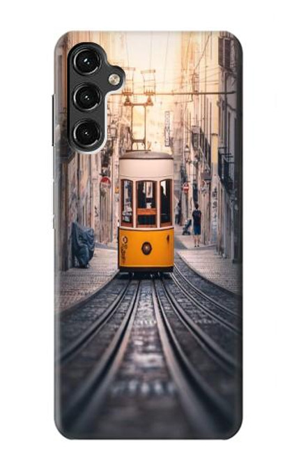 W3867 Trams in Lisbon Hülle Schutzhülle Taschen und Leder Flip für Samsung Galaxy A14 5G