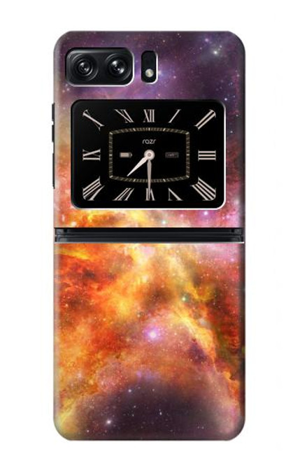 W1963 Nebula Rainbow Space Hülle Schutzhülle Taschen und Leder Flip für Motorola Moto Razr 2022