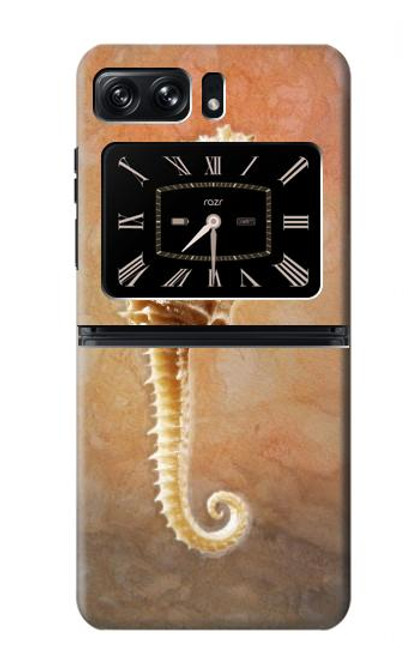 W2674 Seahorse Skeleton Fossil Hülle Schutzhülle Taschen und Leder Flip für Motorola Moto Razr 2022