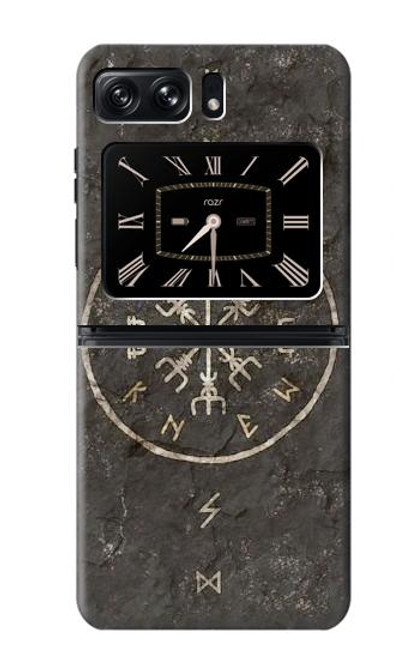 W3413 Norse Ancient Viking Symbol Hülle Schutzhülle Taschen und Leder Flip für Motorola Moto Razr 2022