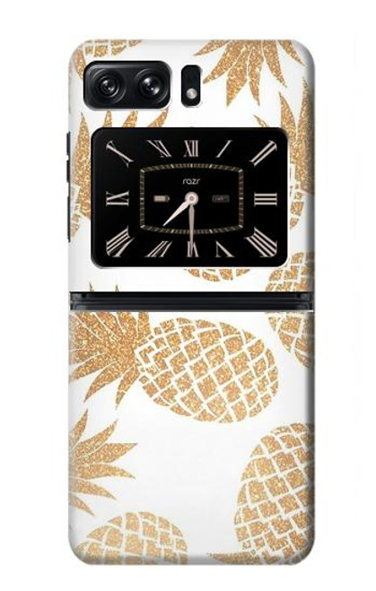 W3718 Seamless Pineapple Hülle Schutzhülle Taschen und Leder Flip für Motorola Moto Razr 2022