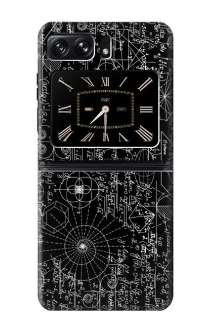 W3808 Mathematics Blackboard Hülle Schutzhülle Taschen und Leder Flip für Motorola Moto Razr 2022
