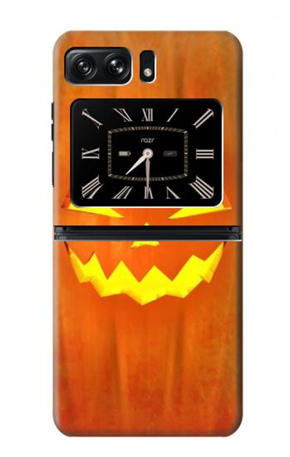 W3828 Pumpkin Halloween Hülle Schutzhülle Taschen und Leder Flip für Motorola Moto Razr 2022