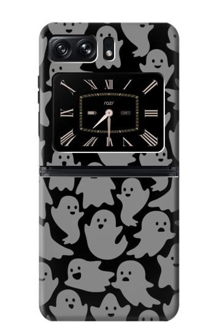 W3835 Cute Ghost Pattern Hülle Schutzhülle Taschen und Leder Flip für Motorola Moto Razr 2022