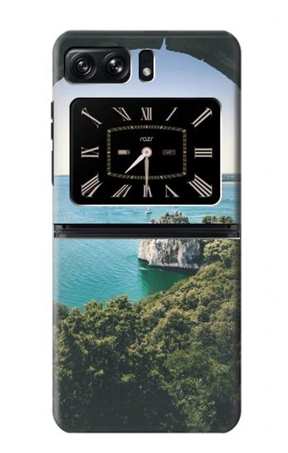W3865 Europe Duino Beach Italy Hülle Schutzhülle Taschen und Leder Flip für Motorola Moto Razr 2022