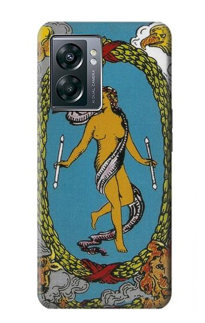 W3746 Tarot Card The World Hülle Schutzhülle Taschen und Leder Flip für OnePlus Nord N300