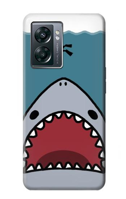 W3825 Cartoon Shark Sea Diving Hülle Schutzhülle Taschen und Leder Flip für OnePlus Nord N300