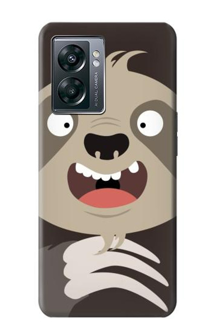 W3855 Sloth Face Cartoon Hülle Schutzhülle Taschen und Leder Flip für OnePlus Nord N300