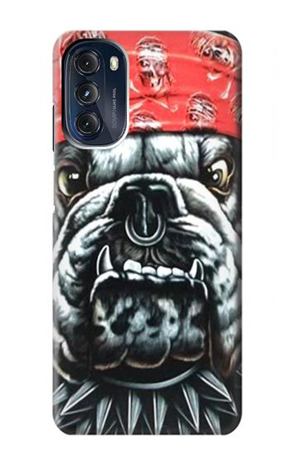 W0100 Bulldog American Football Hülle Schutzhülle Taschen und Leder Flip für Motorola Moto G 5G (2023)
