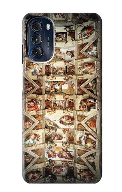 W0177 Michelangelo Chapel ceiling Hülle Schutzhülle Taschen und Leder Flip für Motorola Moto G 5G (2023)