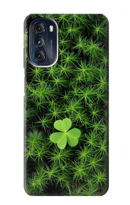 W0358 Clover Lucky Leaf Hülle Schutzhülle Taschen und Leder Flip für Motorola Moto G 5G (2023)