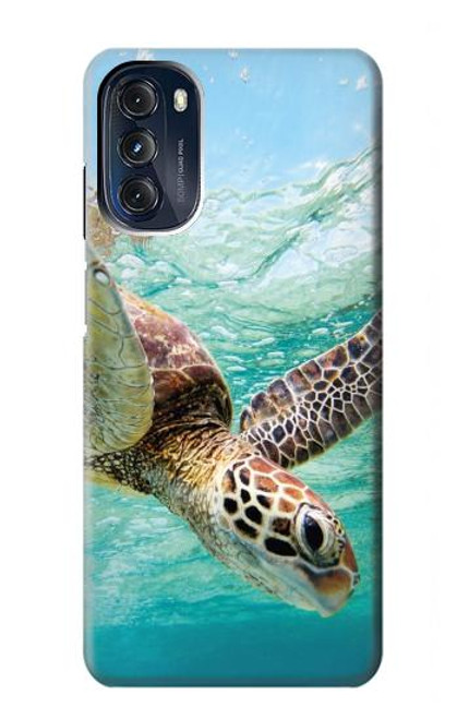 W1377 Ocean Sea Turtle Hülle Schutzhülle Taschen und Leder Flip für Motorola Moto G 5G (2023)