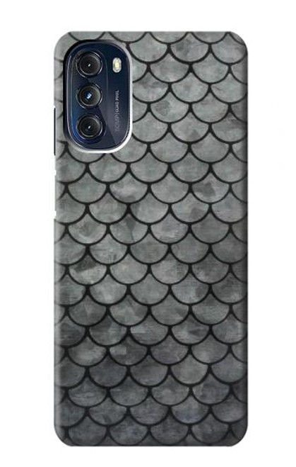 W2950 Silver Fish Scale Hülle Schutzhülle Taschen und Leder Flip für Motorola Moto G 5G (2023)