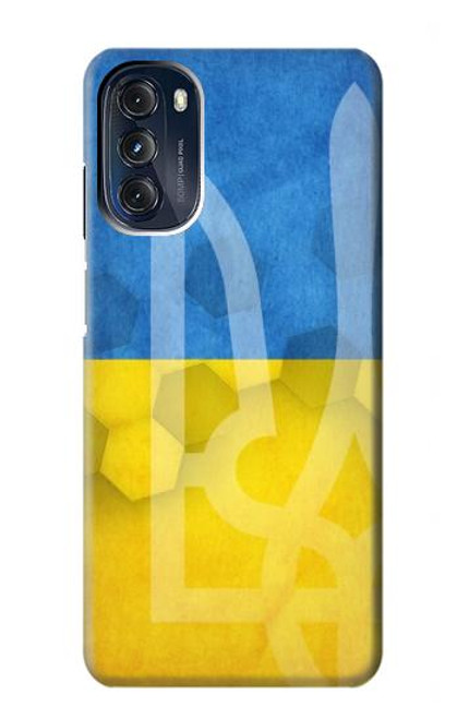 W3006 Ukraine Football Soccer Hülle Schutzhülle Taschen und Leder Flip für Motorola Moto G 5G (2023)