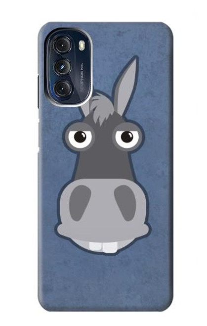 W3271 Donkey Cartoon Hülle Schutzhülle Taschen und Leder Flip für Motorola Moto G 5G (2023)