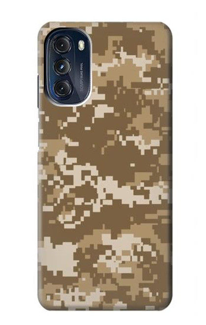 W3294 Army Desert Tan Coyote Camo Camouflage Hülle Schutzhülle Taschen und Leder Flip für Motorola Moto G 5G (2023)