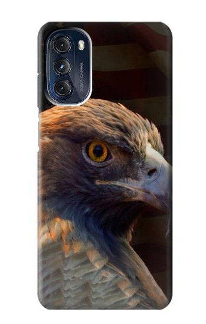 W3376 Eagle American Flag Hülle Schutzhülle Taschen und Leder Flip für Motorola Moto G 5G (2023)