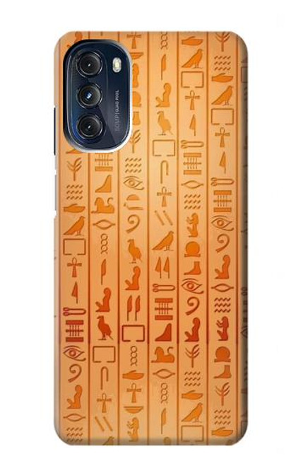 W3440 Egyptian Hieroglyphs Hülle Schutzhülle Taschen und Leder Flip für Motorola Moto G 5G (2023)