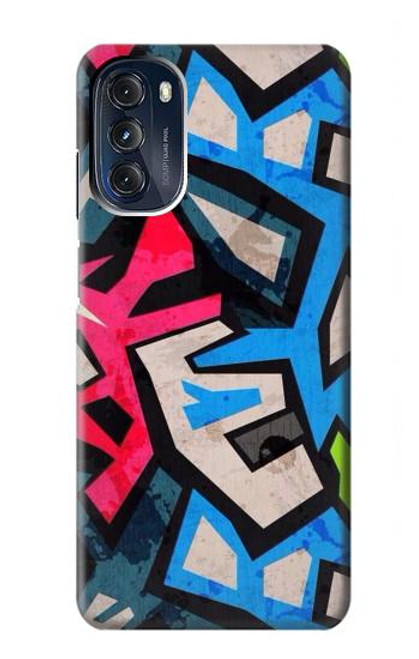 W3445 Graffiti Street Art Hülle Schutzhülle Taschen und Leder Flip für Motorola Moto G 5G (2023)