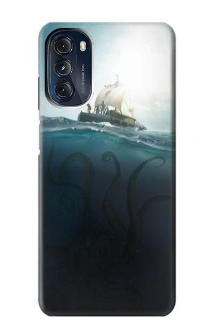 W3540 Giant Octopus Hülle Schutzhülle Taschen und Leder Flip für Motorola Moto G 5G (2023)