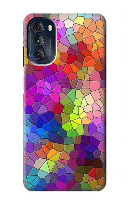 W3677 Colorful Brick Mosaics Hülle Schutzhülle Taschen und Leder Flip für Motorola Moto G 5G (2023)
