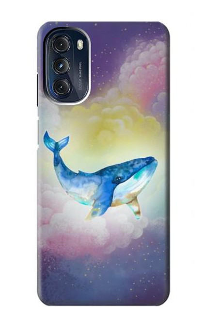 W3802 Dream Whale Pastel Fantasy Hülle Schutzhülle Taschen und Leder Flip für Motorola Moto G 5G (2023)