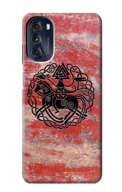 W3831 Viking Norse Ancient Symbol Hülle Schutzhülle Taschen und Leder Flip für Motorola Moto G 5G (2023)