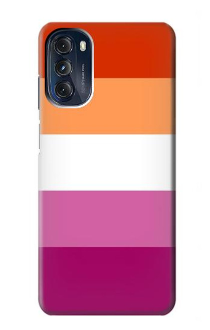 W3887 Lesbian Pride Flag Hülle Schutzhülle Taschen und Leder Flip für Motorola Moto G 5G (2023)