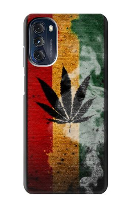 W3890 Reggae Rasta Flag Smoke Hülle Schutzhülle Taschen und Leder Flip für Motorola Moto G 5G (2023)