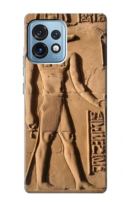 W0391 Egyptian Sobek Hülle Schutzhülle Taschen und Leder Flip für Motorola Edge+ (2023), X40, X40 Pro, Edge 40 Pro