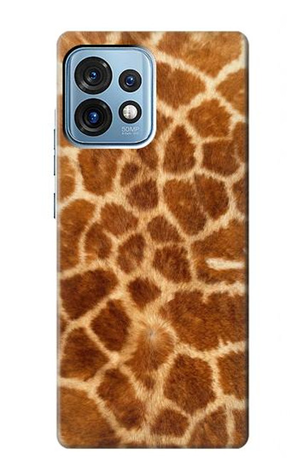 W0422 Giraffe Skin Hülle Schutzhülle Taschen und Leder Flip für Motorola Edge+ (2023), X40, X40 Pro, Edge 40 Pro