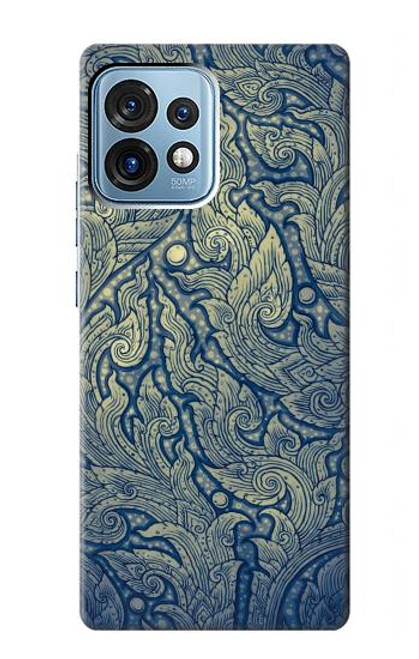 W0568 Thai Art Hülle Schutzhülle Taschen und Leder Flip für Motorola Edge+ (2023), X40, X40 Pro, Edge 40 Pro