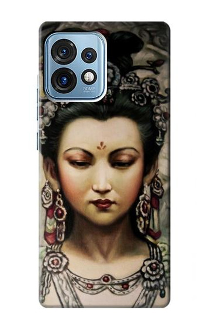 W0681 Guan Yin Hülle Schutzhülle Taschen und Leder Flip für Motorola Edge+ (2023), X40, X40 Pro, Edge 40 Pro